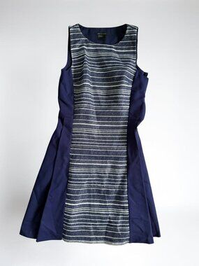 ARMANI EXCHANGE Blue Gray Colorblock A Line Dress Size 4
